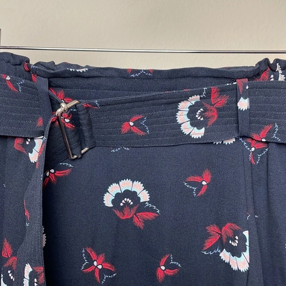 ALC Women’s Daro Silk Godet Style Flouncy Hem Floral Printed Mini Skirt Sz‎ 0